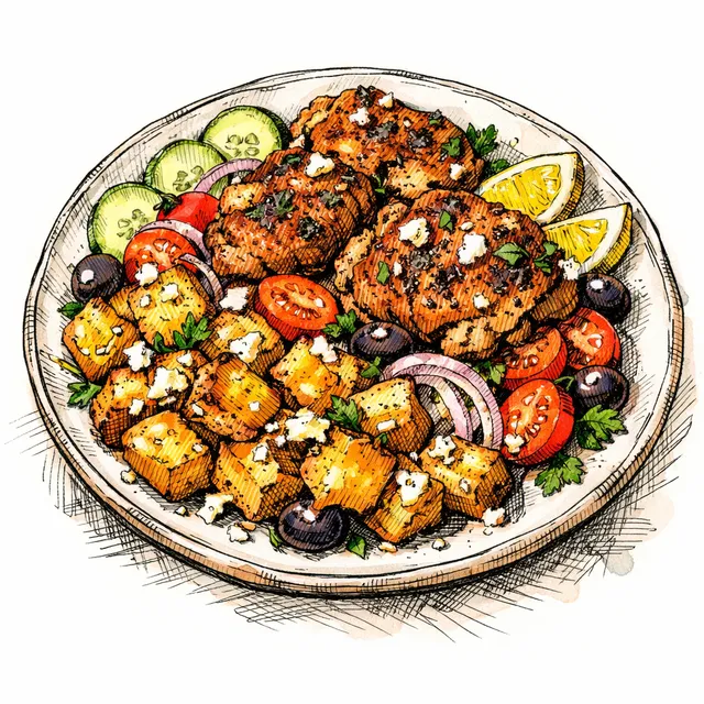 Sheet-Pan Cheat Code Greek Chicken Thighs and Crispy Feta Potatoes