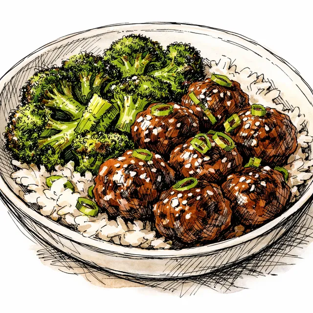 Sheet-Pan "Cheat Code" Sticky Hoisin Meatballs & Broccoli