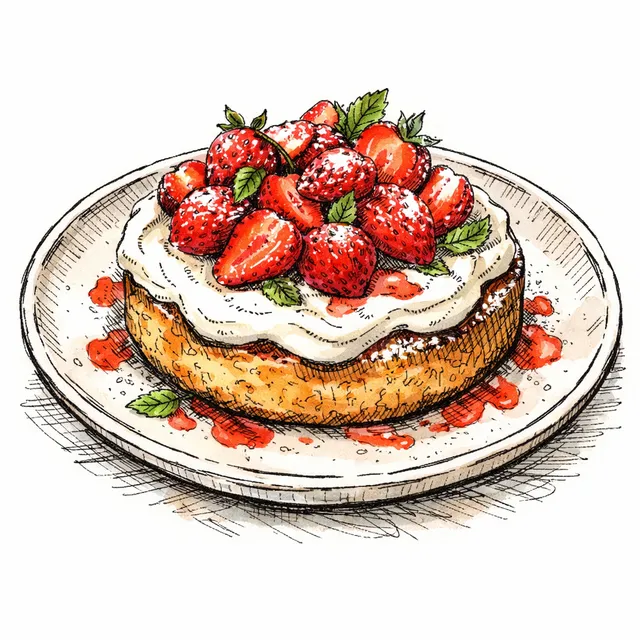 Strawberry & Crème Fraîche One-Bowl Gâteau