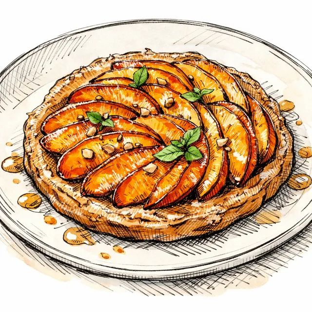 Brown Butter & Rye Peach Tarte Fine