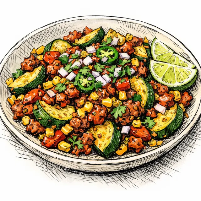 20-Minute Blistered Calabacita & Chorizo Skillet (The Summer Tuesday Taco Filler)