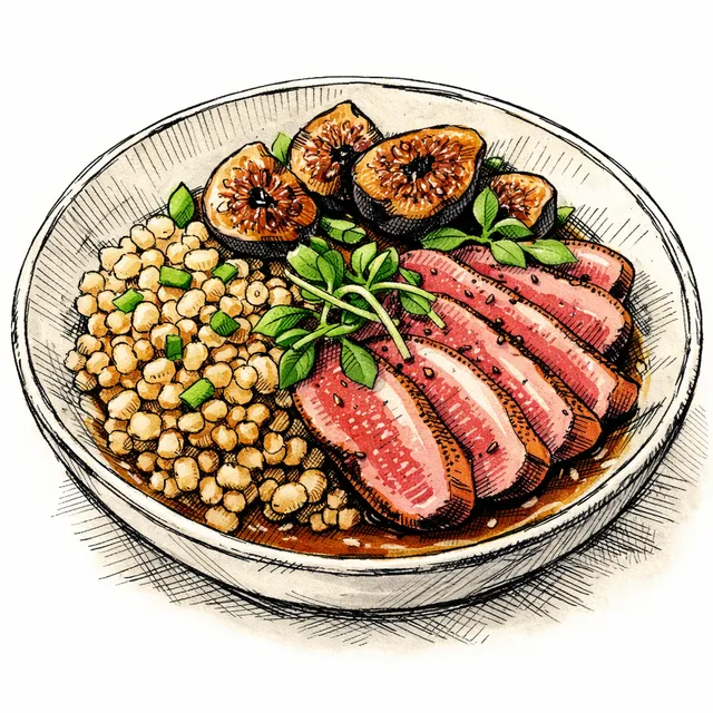 Smoked Tea and Red Miso Cured Duck Breast Bowl