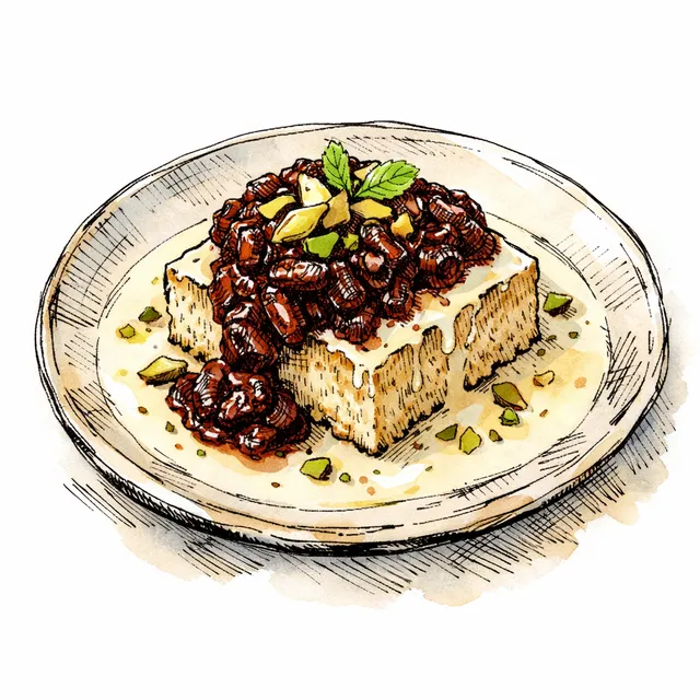 Cold-Infused Cardamom Milk Cake with Salted Medjool Date Jam