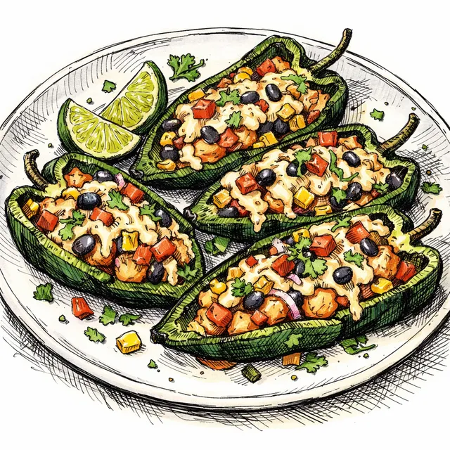 Sheet-Pan "Cheat Code" Chicken Poblano Boats