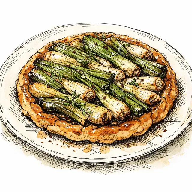 Spring Onion & Black Pepper Tarte Tatin