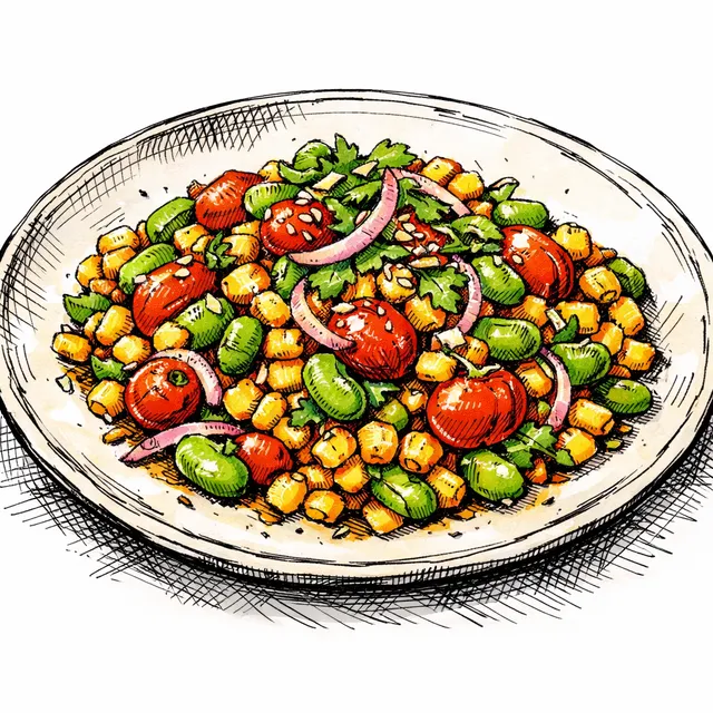 The Seoul-to-San Juan Gochujang Corn & Quick-Pickled Cherry Edamame Salad