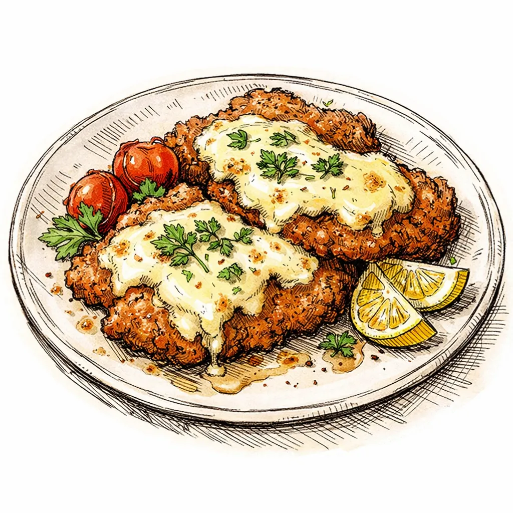 The Valdostana Blueprint: Crisp Pork Cutlets with Melted Fontina by Elena Rossi | inspochef | inspochef