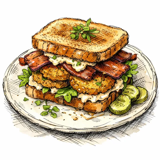 The Ultimate Green Tomato & Bacon Sandwich with a Modern Edge