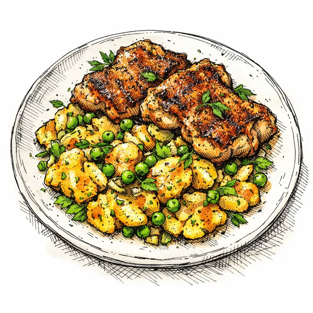 The Masonry Method: Pressed Chicken Thighs with Smashed Spring Potatoes