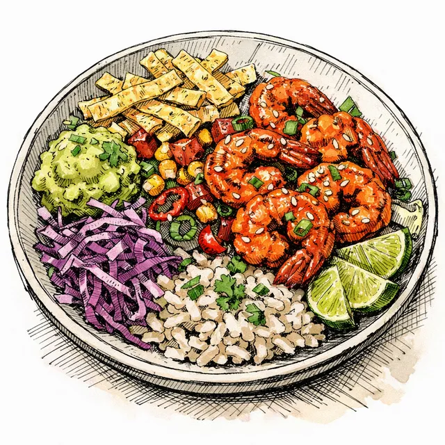 The Seoul-to-Mexico City Gochujang-Lime Shrimp Crunch Bowl