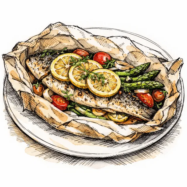 The Parchment Vault: Branzino and Spring Asparagus Al Cartoccio
