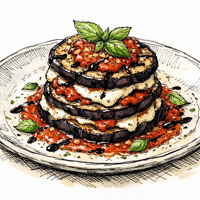 The Aubergine Millefoglie: A Structural Midday Stack