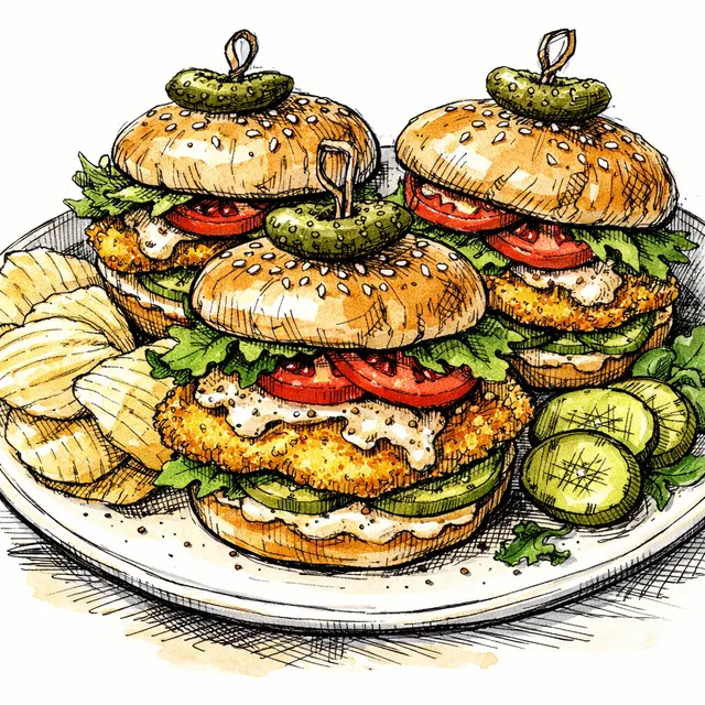 Cornmeal-Fried Green Tomato Picnic Sandwiches with Umami Pepper Mayo