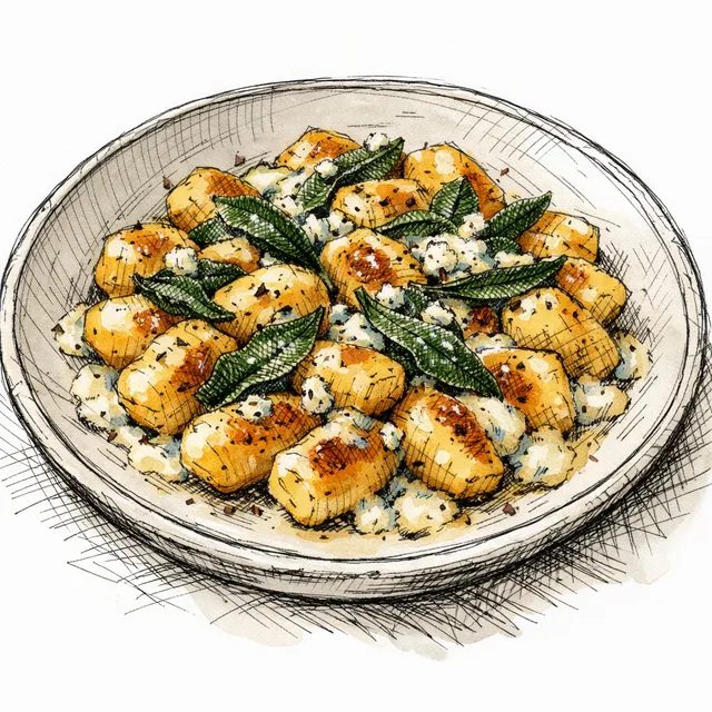 The Lombard Vault: Pan-Fried Gnocchi with Gorgonzola and Crispy Sage