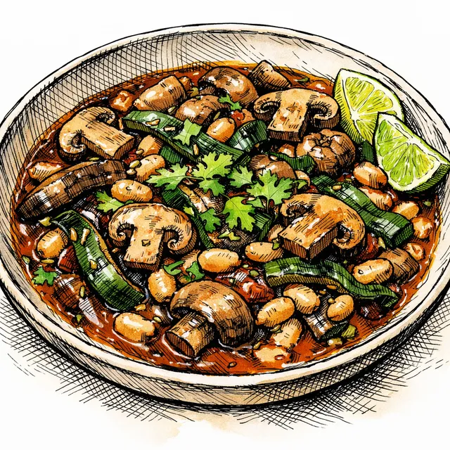 20-Minute Cremini & Poblano Estofado (The Weeknight Bean Braise)