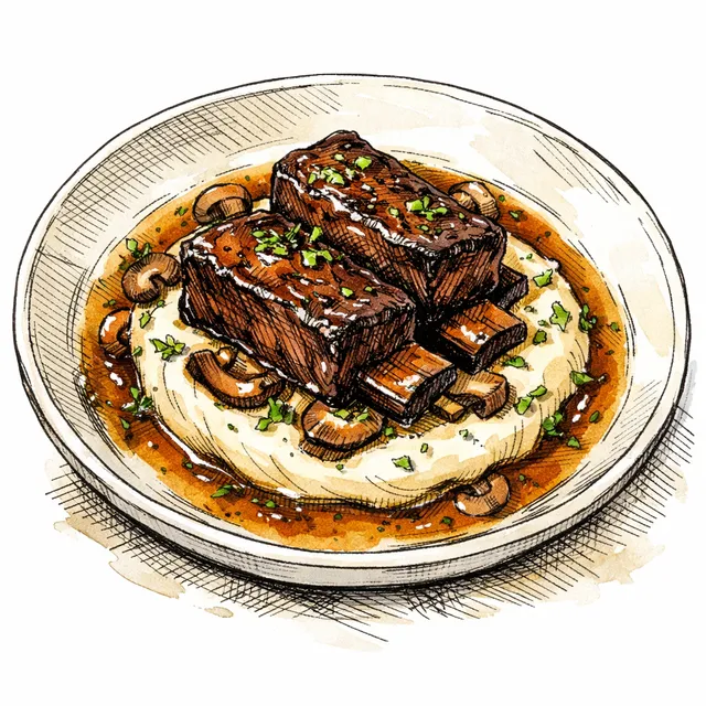 The San Simpliciano Cloister: Slow-Braised Beef Short Ribs