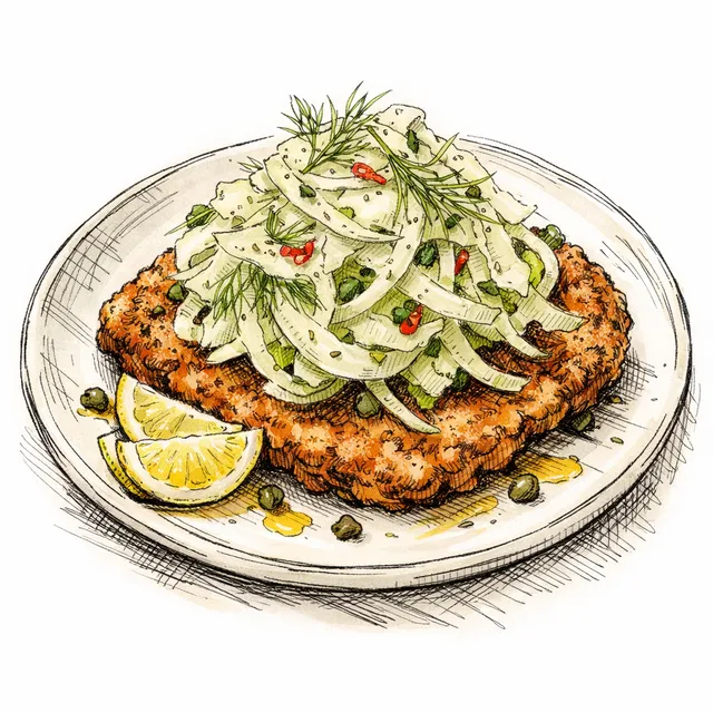 The Milanese Foundation: Pan-Fried Pork Loin with a Shaved Fennel Canopy