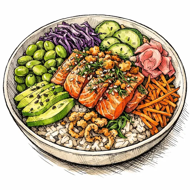 The Copenhagen-to-Tokyo Miso-Dill Smoked Salmon Crunch Bowl