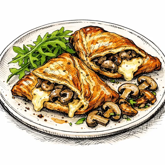 Café-Style Wild Mushroom & Melted Brie Chaussons