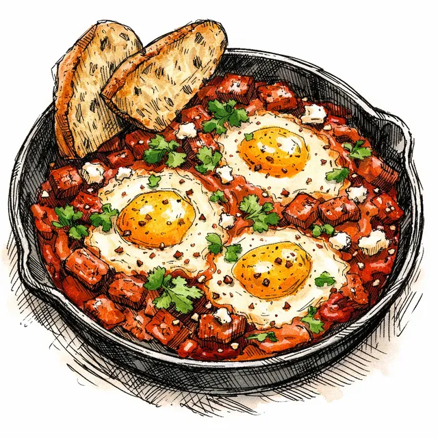 One-Skillet Chorizo & Fire-Roasted Tomato Shakshuka