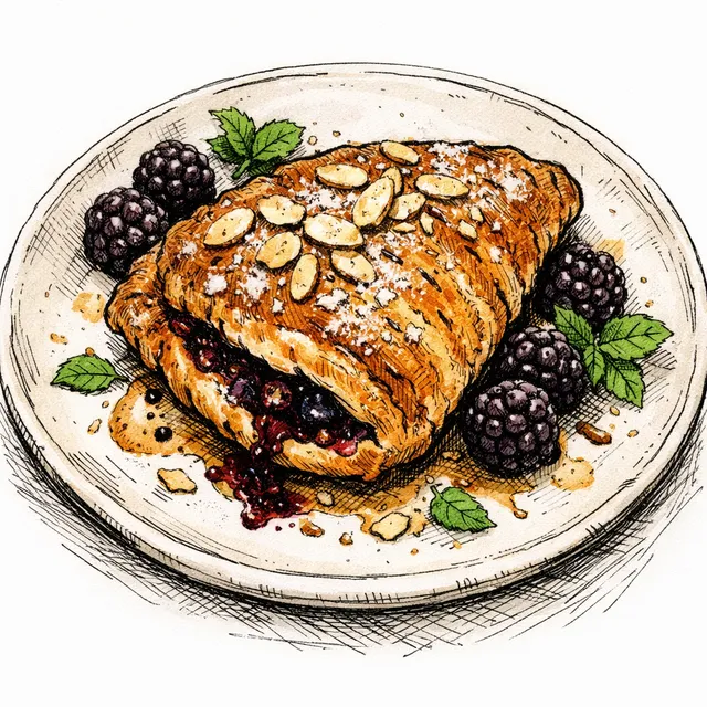 Blackberry & Brown Butter Almond Chausson aux Mûres