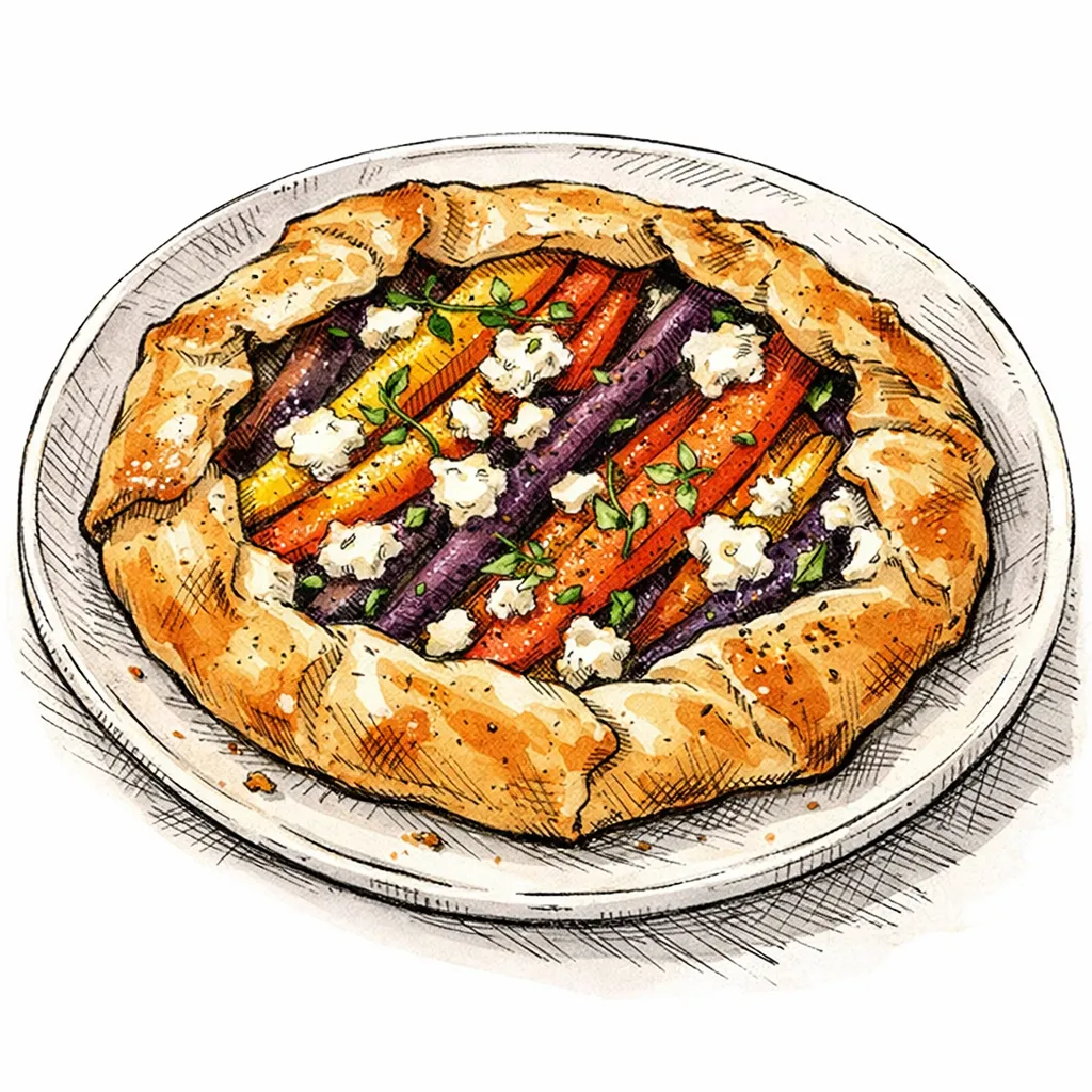 Sun-Drenched Rainbow Carrot &amp; Chèvre Galette by Marguerite Lavigne | inspochef | inspochef