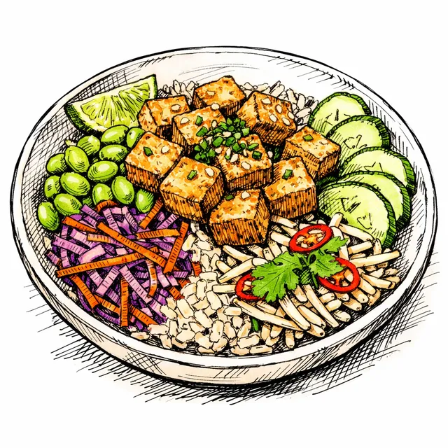 Chatuchak Market Pan-Crisped Tofu Crunch Bowl