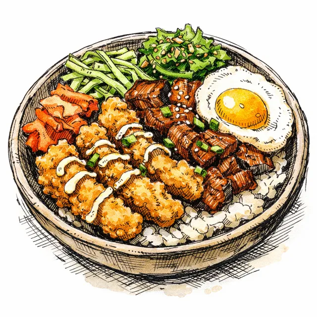 Myeongdong Sizzling King Oyster Crunch Bowl