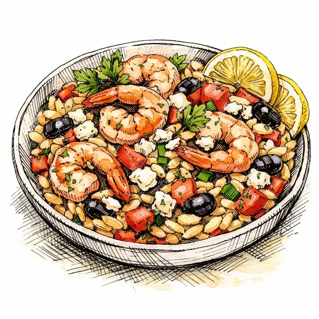 25-Minute One-Pot Greek Shrimp & Feta Orzo