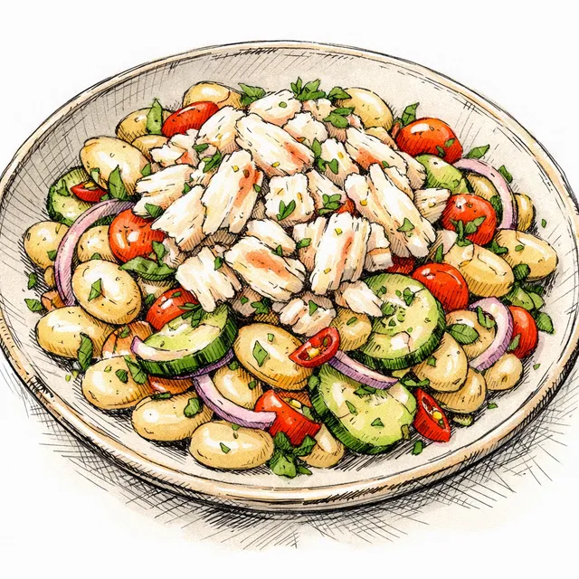 Grandmama's Picnic Basket: Chilled Lump Crab & Butter Bean Salad