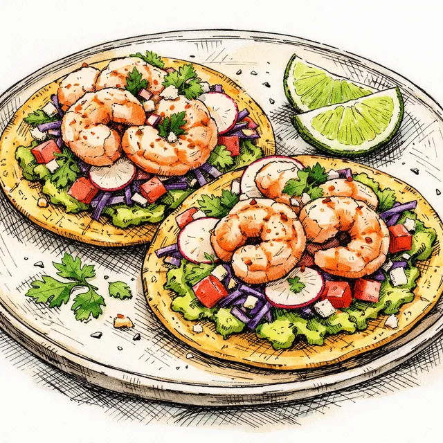 12-Minute "Coastal Hustle" Shrimp Tostadas