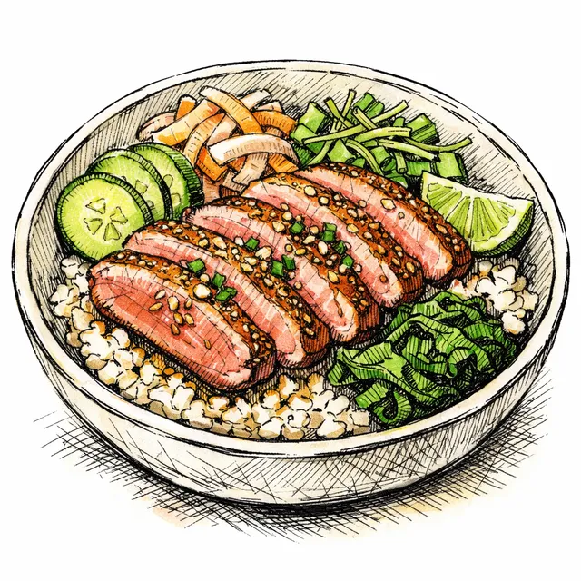 Lemongrass & Shio Koji-Cured Seared Duck Breast Bowl