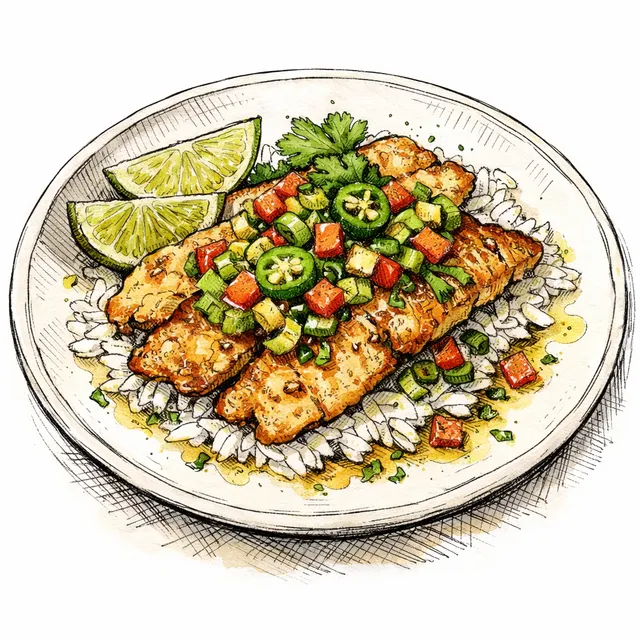 15-Minute Flash-Fried Haddock with Warm Serrano-Lime Relish (The Lunchtime Rescue)