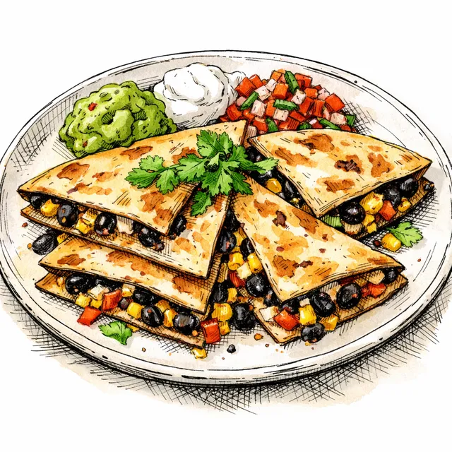Sheet-Pan Cheat Code Giant Black Bean and Corn Quesadilla