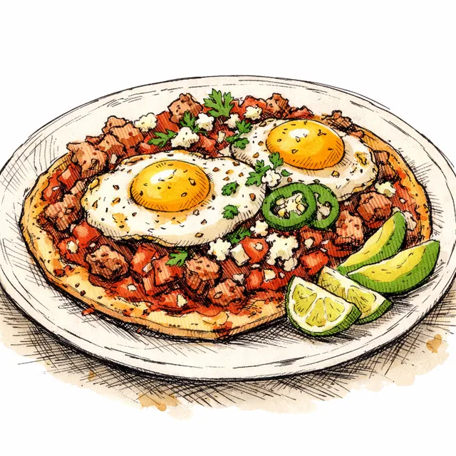 15-Minute Skillet Huevos al Albañil en Salsa Roja Tostada