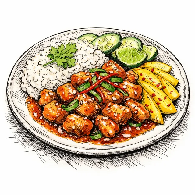 The Manila-to-Miami Sweet & Sour Chicken & Pickled Mango Desk Escape