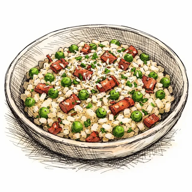 The Emerald Arch: Pressure-Cooker Pea & Pancetta Risotto