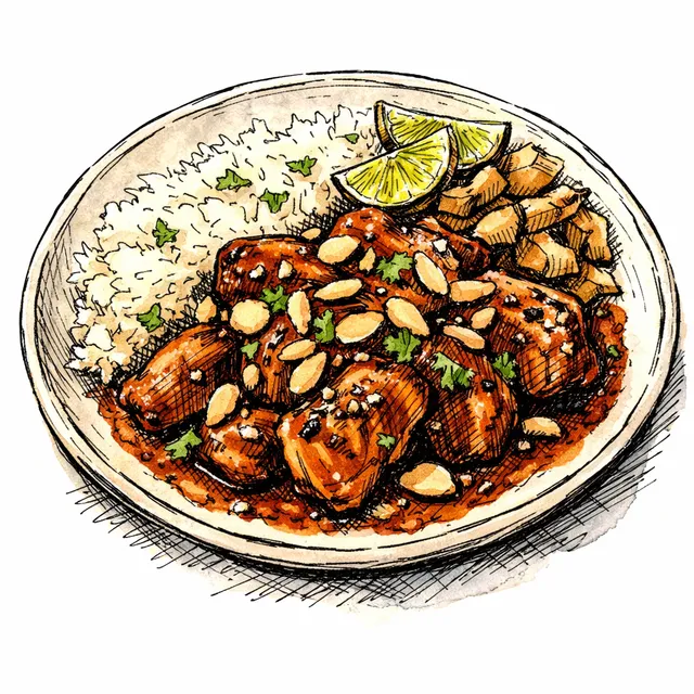 25-Minute Pollo Almendrado (One-Pan Almond-Ancho Chicken)