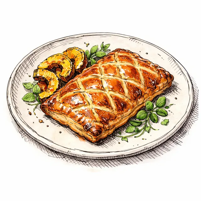 Aged Gruyere, Delicata Squash and Dijon Rough-Puff Dartois