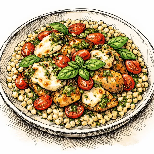 One-Pot Cheat Code Pesto Caprese Chicken