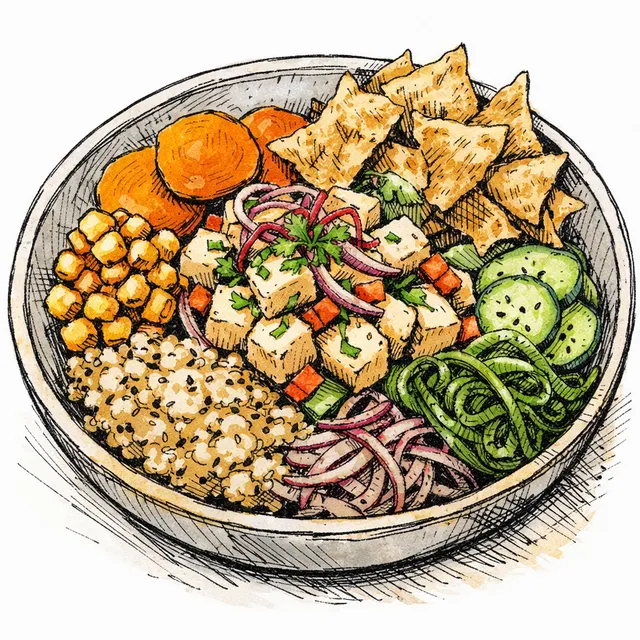 The Lima-to-Kyoto Raw Tofu Ceviche Crunch Bowl
