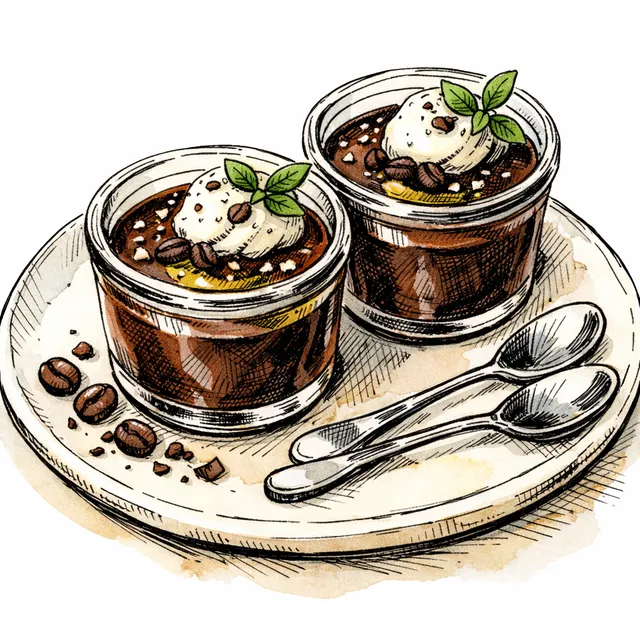 Emulsified Espresso & Olive Oil Ganache Pots