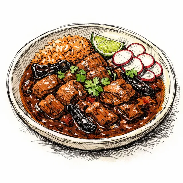 35-Minute Fast-Braised Pork Shoulder en Cerveza Negra y Chile Morita