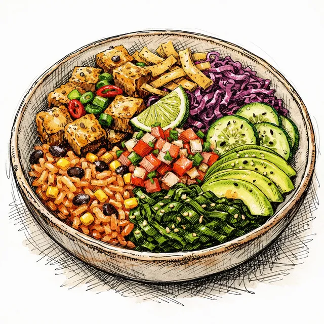 The Oaxaca-to-Okinawa Air-Fried Tofu Crunch Bowl