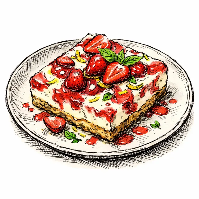One-Bowl Jammy Strawberry & Lemon Yogurt Slab