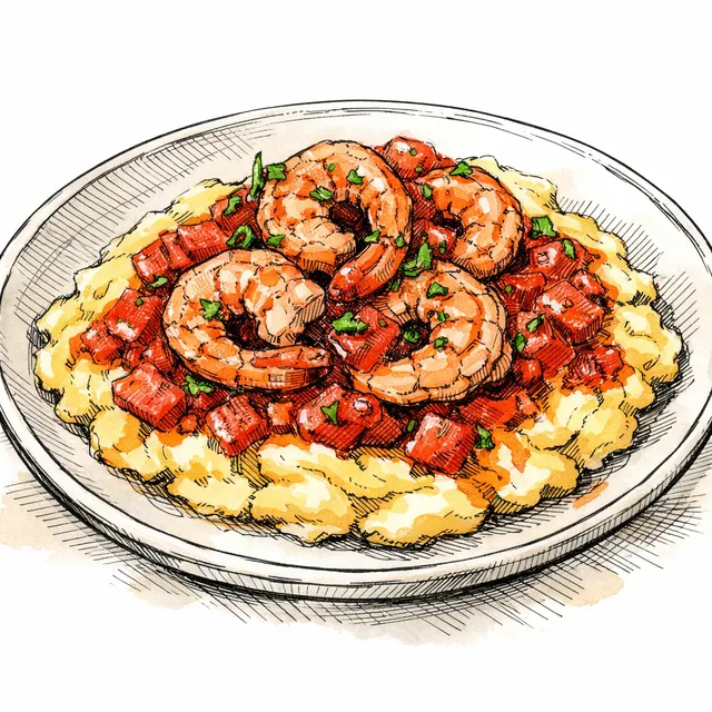 Quick-Braised Gulf Shrimp & Heirloom Tomato Gravy: A Sunday Tradition Reimagined