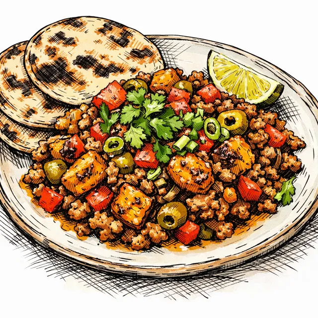 18-Minute Skillet Sweet Plantain Picadillo with Charred Tortillas