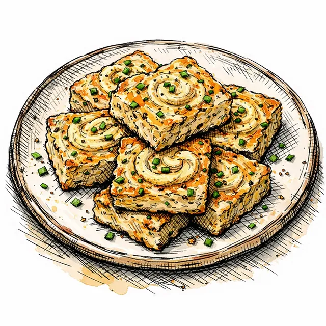 Comté & Black Pepper–Chive Lunchbox Scone Bars (with Dijon Butter Swirl)