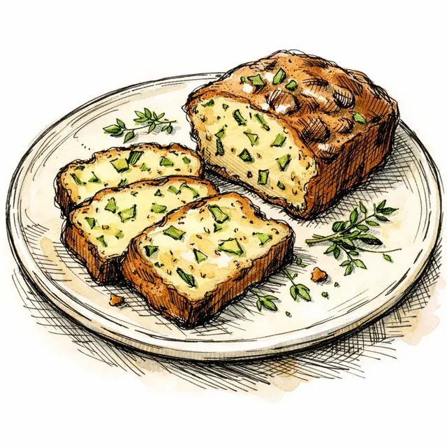 Browned Butter, Zucchini & Comté Cake Salé