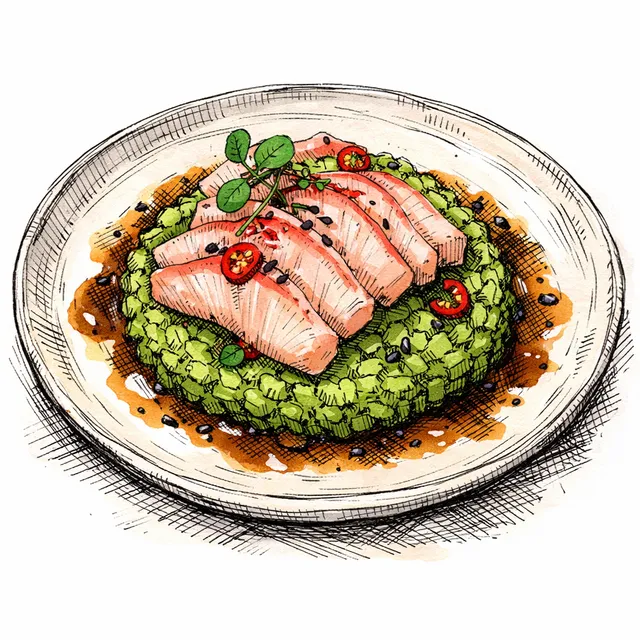 When Tokyo Met Lima: Shio Koji Hamachi & Arroz Verde